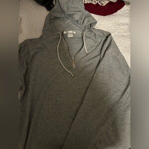 The Limited, Grey, Medium, Women’s pullover half zip, Ties top and bottom,